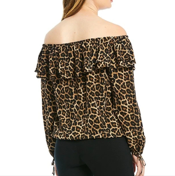 NWT. MICHAEL KORS. Leopard Print Top. - Picture 5 of 10
